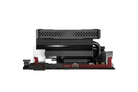 Кулер JONSBO HX6200D Black низкопрофильный 63mm LGA1700/1200/115X/AM4 (18шт/кор, TDP 200W, PWM, 120mm Black Fan, 6 тепловых трубок, медная база, 4-pin) Retail