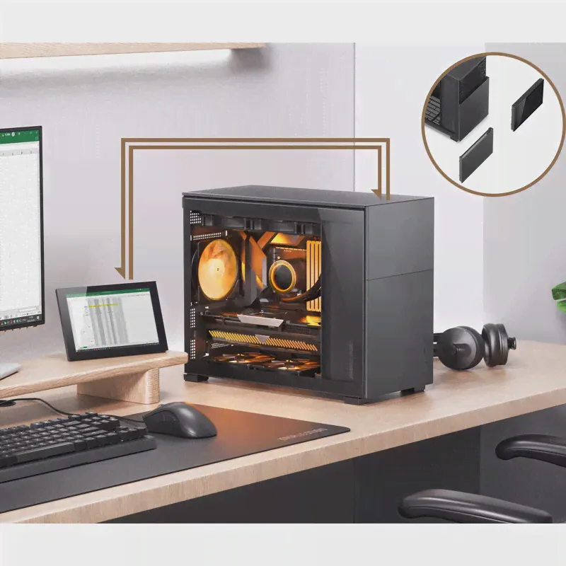 Jonsbo Pinecone D31 чехол MATX ITX DTX небольшой прозрачный Sub-экран видеоигр поддержка ATX Power 360 холодный выхлоп шасси (art.: 3920bf5968439)