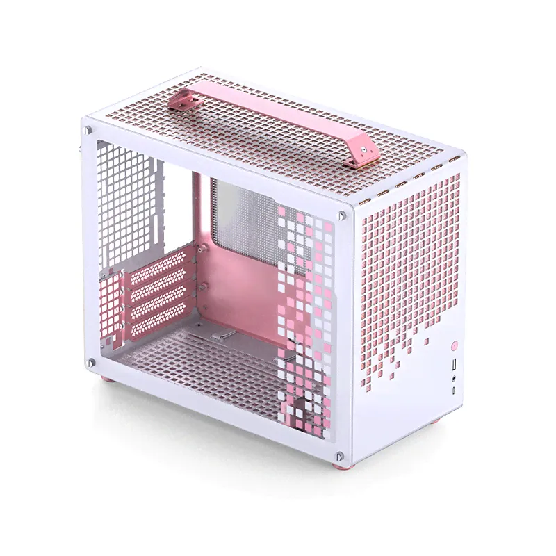 Корпус без блока питания / JONSBO Jonsplus Z20 Pink/White / Корпус без блока питания/ Корпус JONSBO Jonsplus Z20 Pink/White MATX без БП, боковая панель из закаленного стекла, mini-ITX, micro-ATX, розо